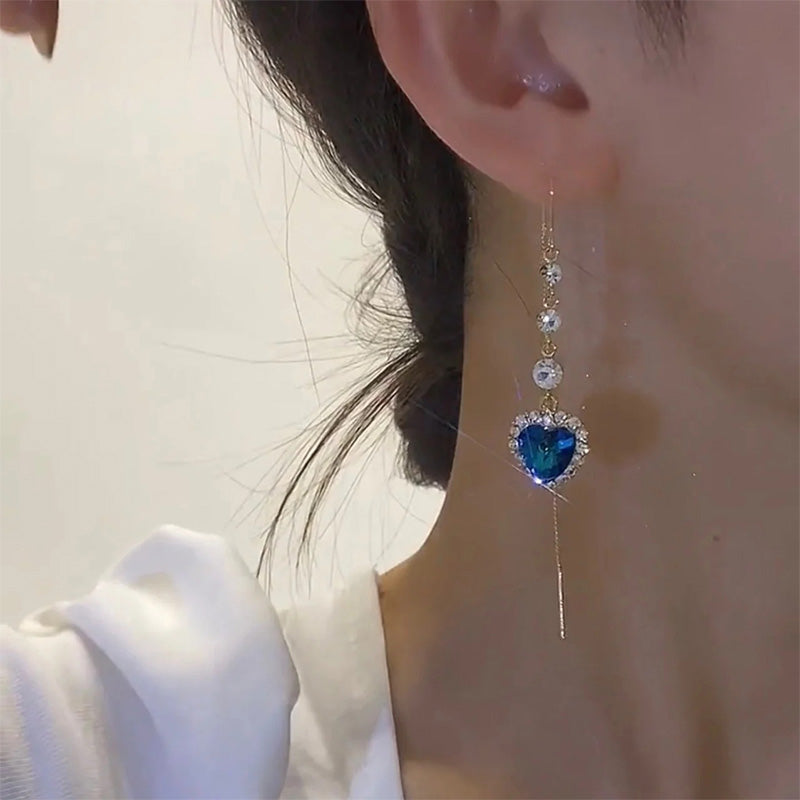 💙 50% korting! Hartvormige saffier oorbellen – 2,10 karaat, hypoallergeen & nikkelvrij. Perfect cadeau voor moeder, zus & vriendinnen! ✨💎