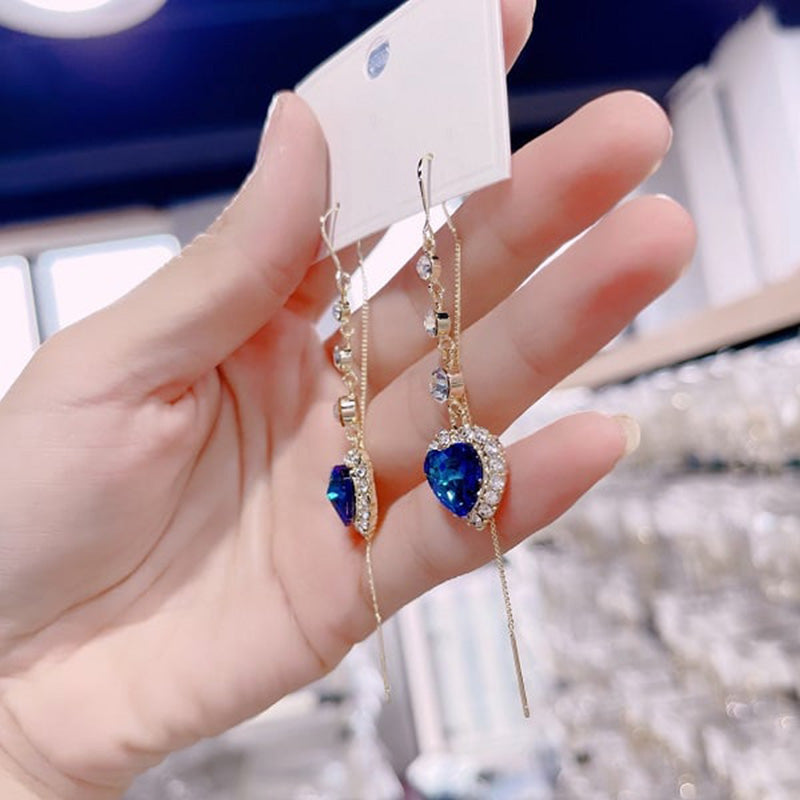 💙 50% korting! Hartvormige saffier oorbellen – 2,10 karaat, hypoallergeen & nikkelvrij. Perfect cadeau voor moeder, zus & vriendinnen! ✨💎