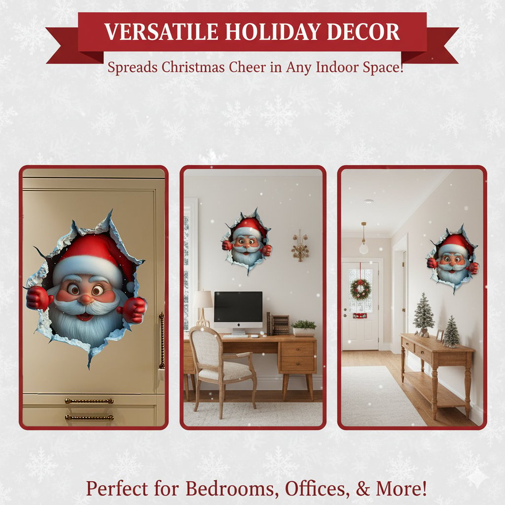 🔥Kerstuitverkoop – tot wel 50% KORTING!!🎅Santa's Surprise 3D-muursticker