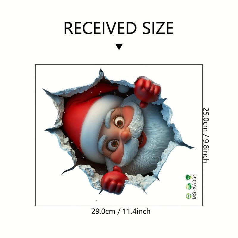 🔥Kerstuitverkoop – tot wel 50% KORTING!!🎅Santa's Surprise 3D-muursticker