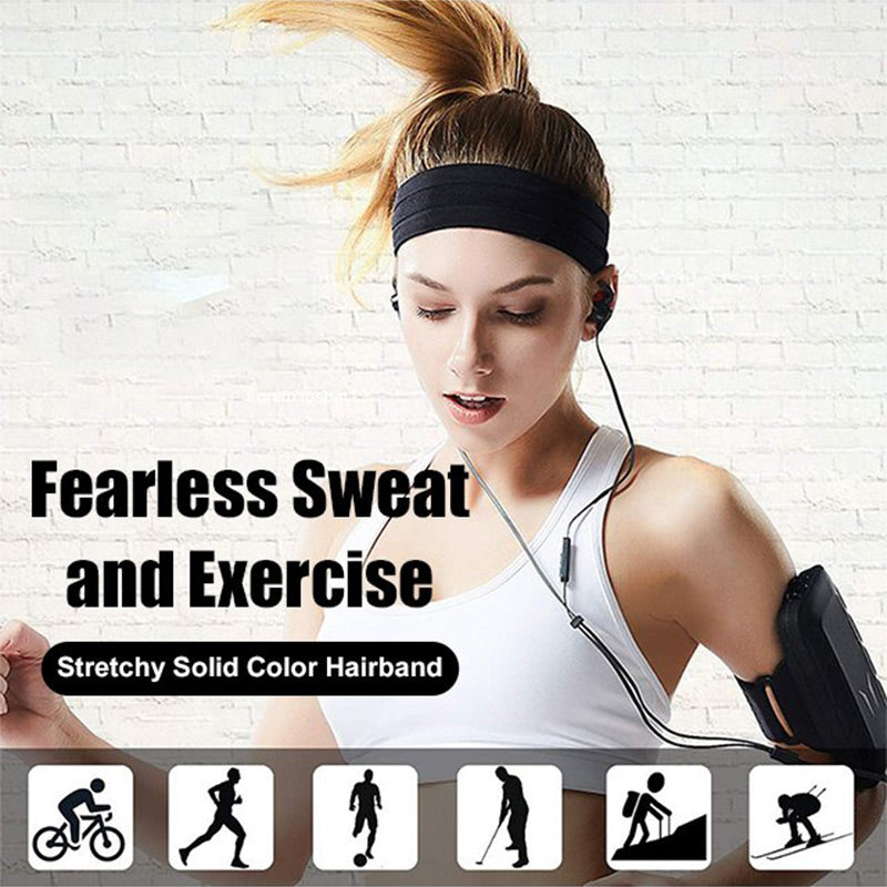 💞Elastische Antislip Effen Sport Hoofdband