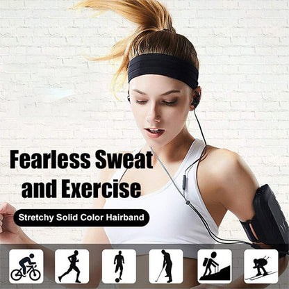 💞Elastische Antislip Effen Sport Hoofdband