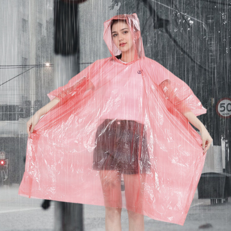 ☔ 1+1 GRATIS! Wegwerp regenjas – compact, opvouwbaar & licht. Past in elke tas – ideaal voor de natte Nederlandse zomer! 🌧️🎒