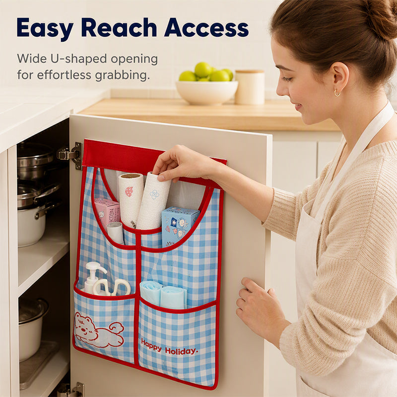 🧺 50% korting op wandgemonteerde mesh opbergtas – hangt aan de kastdeur, ideaal voor zakken en kleine items.