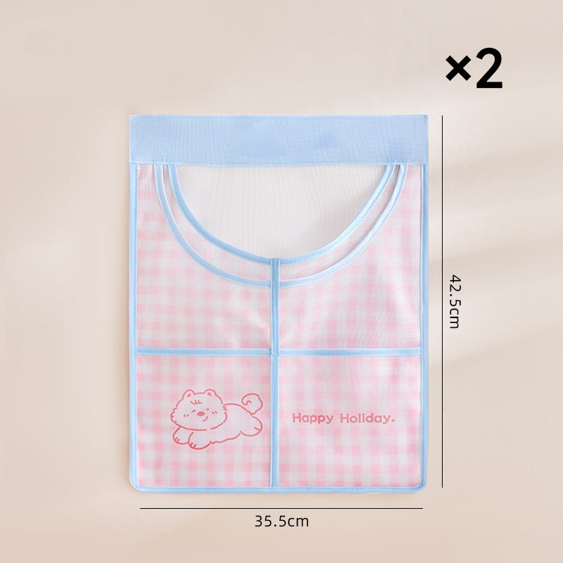 🧺 50% korting op wandgemonteerde mesh opbergtas – hangt aan de kastdeur, ideaal voor zakken en kleine items.