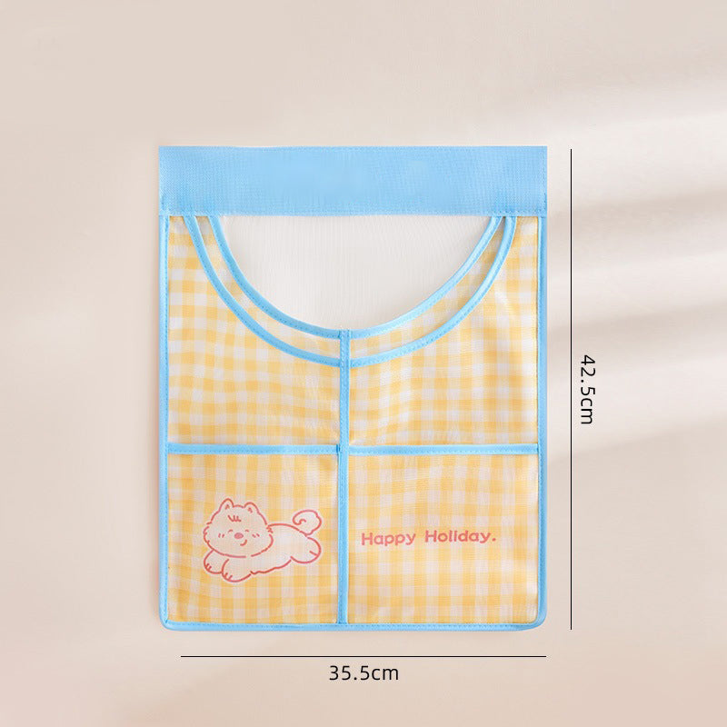 🧺 50% korting op wandgemonteerde mesh opbergtas – hangt aan de kastdeur, ideaal voor zakken en kleine items.