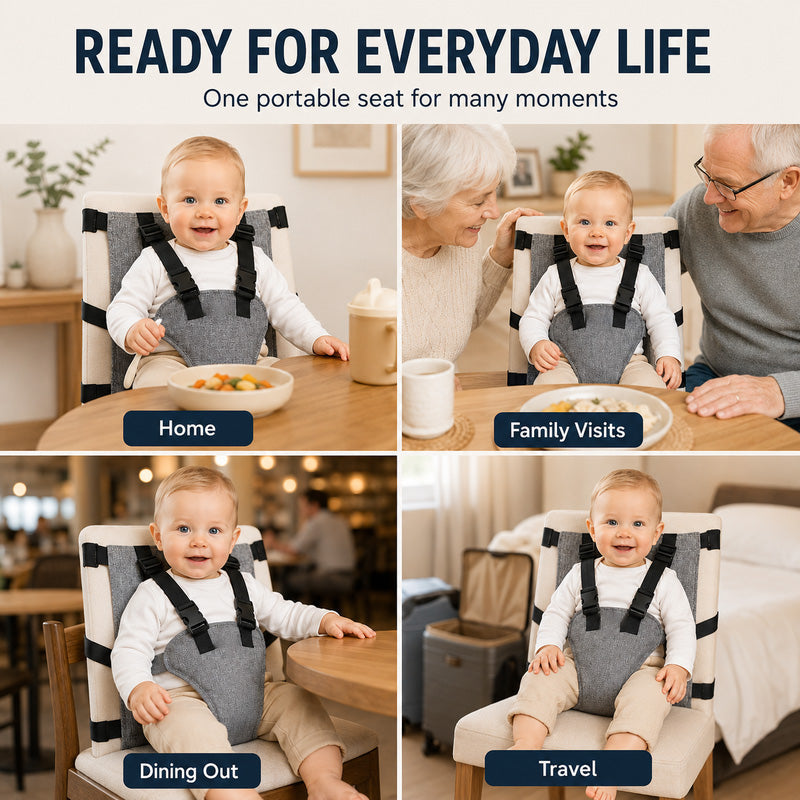 👶🪑 50% korting! Draagbare kinderstoelgordel – 🛡️ veilig & stevig, 🧳 makkelijk mee te nemen, 📏 past op elke stoel!