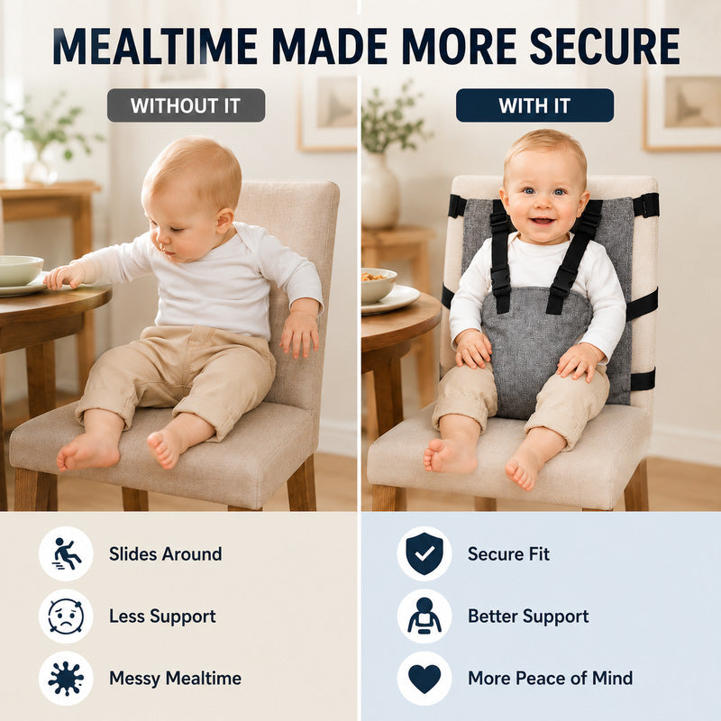 👶🪑 50% korting! Draagbare kinderstoelgordel – 🛡️ veilig & stevig, 🧳 makkelijk mee te nemen, 📏 past op elke stoel!