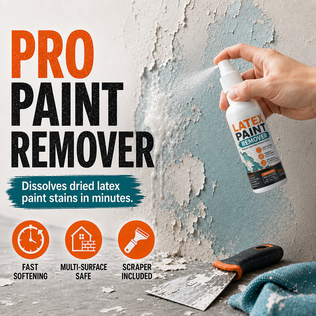 🏠🔥 50% korting! Latex verfverwijderaar – 💪 snelwerkend, 🧽 lost verf in minuten op, 🛠️ met schraper – doe-het-zelf renovatie!