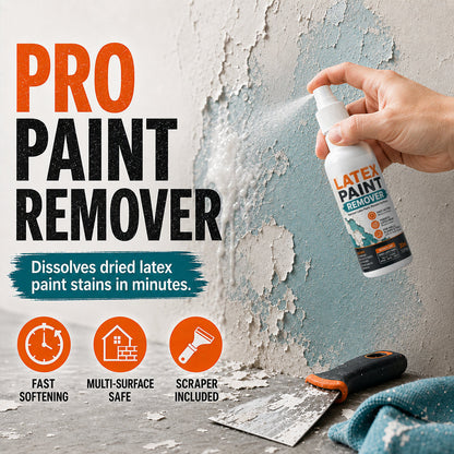 🏠🔥 50% korting! Latex verfverwijderaar – 💪 snelwerkend, 🧽 lost verf in minuten op, 🛠️ met schraper – doe-het-zelf renovatie!