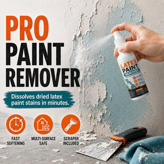 🏠🔥 50% korting! Latex verfverwijderaar – 💪 snelwerkend, 🧽 lost verf in minuten op, 🛠️ met schraper – doe-het-zelf renovatie!