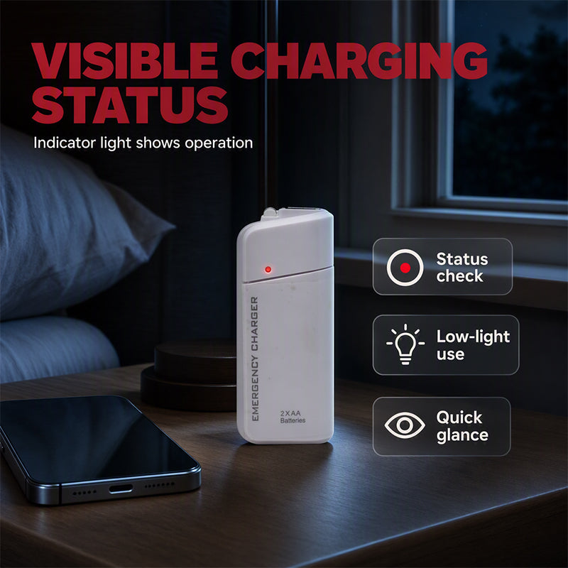 🔋📢 50% korting! Noodstroomlader – werkt op AA-batterijen, 🔦 met LED-zaklamp, 🏕️ ideaal voor kamperen & noodgevallen!