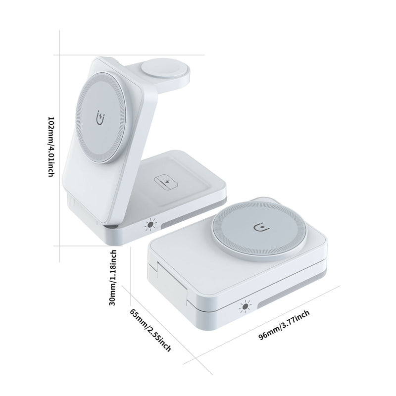 🔋📱 50% korting! 3-in-1 draadloze oplader – 🧲 magnetisch, 📐 opvouwbaar, 🛡️ veilig & 🌙 nachtlicht!