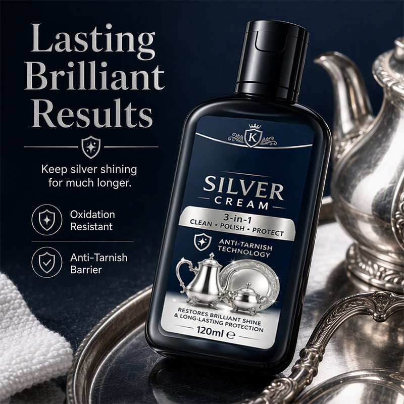 ✨🥄 50% korting! Zilverpoetscrème – 💎 verwijdert aanslag, 🌿 beschermt tegen oxidatie, 🧽 eenvoudig aan te brengen!