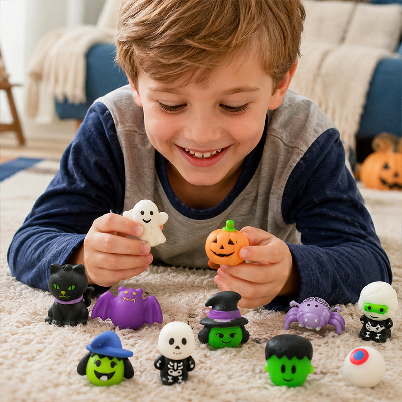 🎃 50% korting! Mini Halloween squishy's – zacht & comfortabel om in te knijpen. Perfect voor feestzakjes, trick-or-treat & onderweg! ✨👻