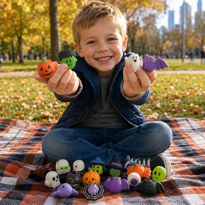 🎃 50% korting! Mini Halloween squishy's – zacht & comfortabel om in te knijpen. Perfect voor feestzakjes, trick-or-treat & onderweg! ✨👻