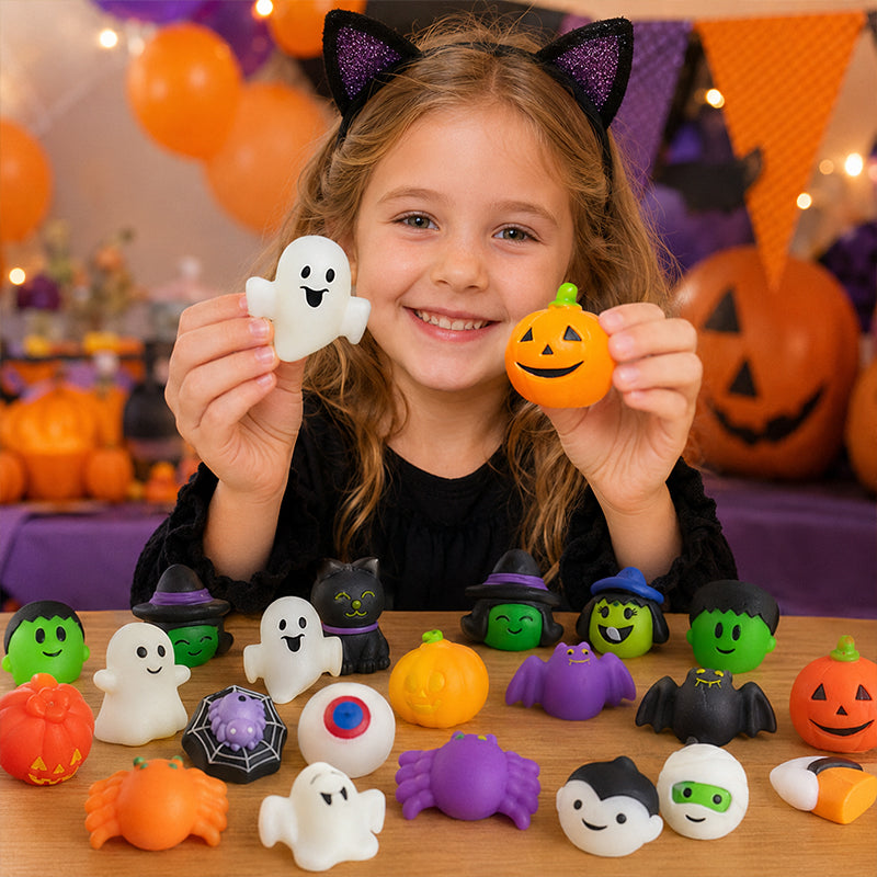 🎃 50% korting! Mini Halloween squishy's – zacht & comfortabel om in te knijpen. Perfect voor feestzakjes, trick-or-treat & onderweg! ✨👻