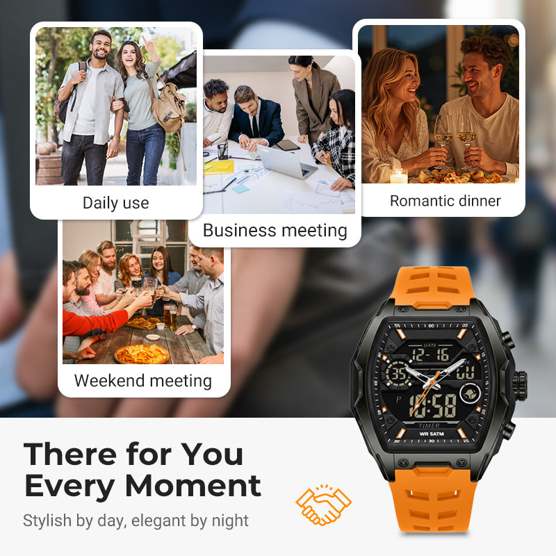 ⌚ 50% korting! Dubbele display sportwatch – analoog & digitaal, LED-achtergrondverlichting, 5ATM waterbestendig & ergonomisch tonvormig. Ideaal voor sport & dagelijks! ✨💪