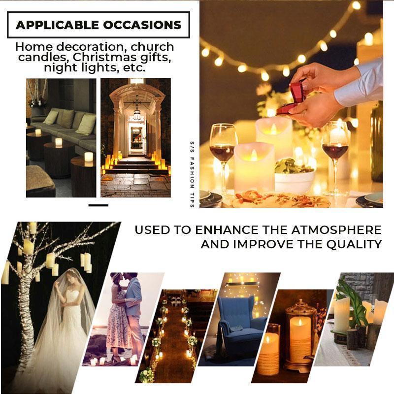 🕯️✨ 50% korting! LED flikkerkaars – 🔥 realistisch vlam, 📏 3 maten, 💨 rookvrij & veilig – sfeer zonder zorgen!