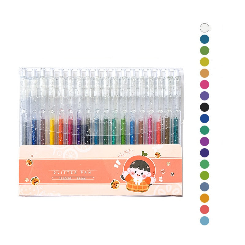 ✨ 50% korting! Intrekbare glittergelpennen – 10 kleuren, waterbestendig & vlugdroog. Perfect voor journaling & creatief tekenen! 🎨🖊️