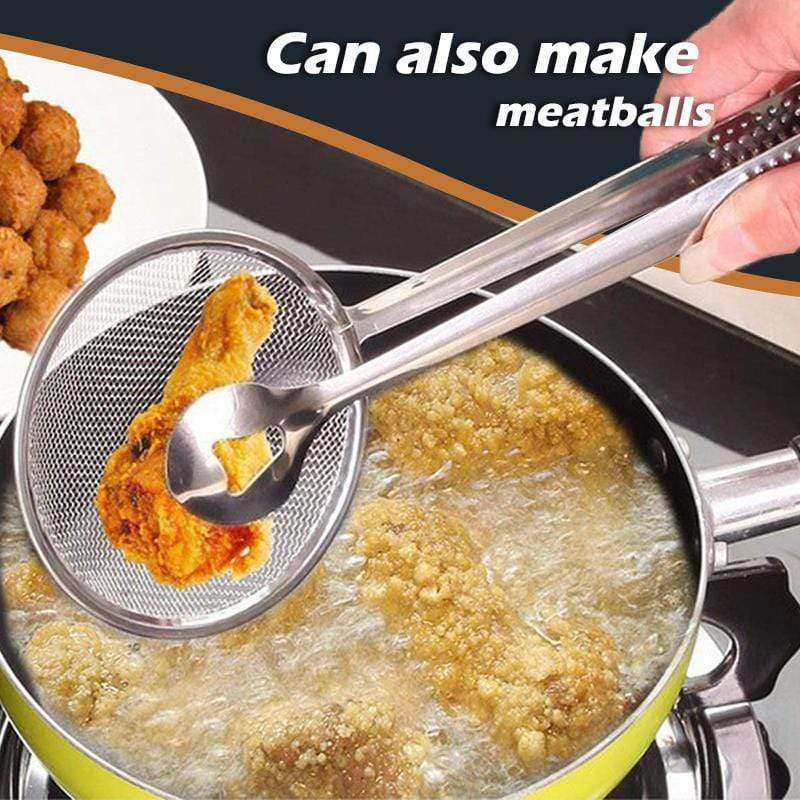 🍳 50% korting! 2-in-1 keukentang – schep & filter in 1. Roestvrij staal, ideaal voor frituren, zeven & opscheppen. 💪✨
