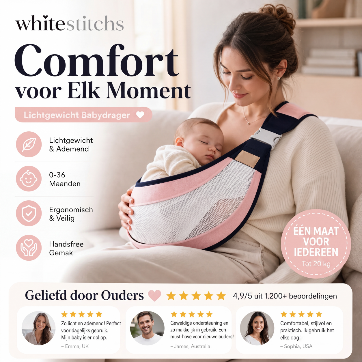 👶💛 NU 50 % KORTING! 4-in-1 draagzak met ademend mesh – 0–36 maanden, voor- en rugdraagpositie – dicht bij je kindje, handen vrij ✨