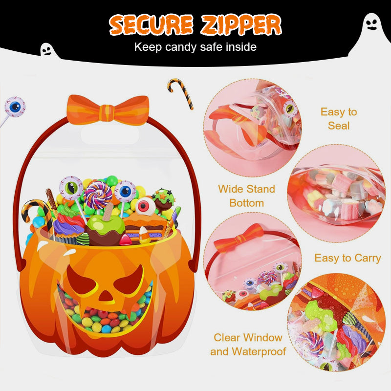 🎃 50% korting! Halloween pompoen cadeautasjes – 10 stuks, transparant design, veilige rits & stevig handvat. Perfect voor trick-or-treat & feestgeschenkjes! ✨🍬
