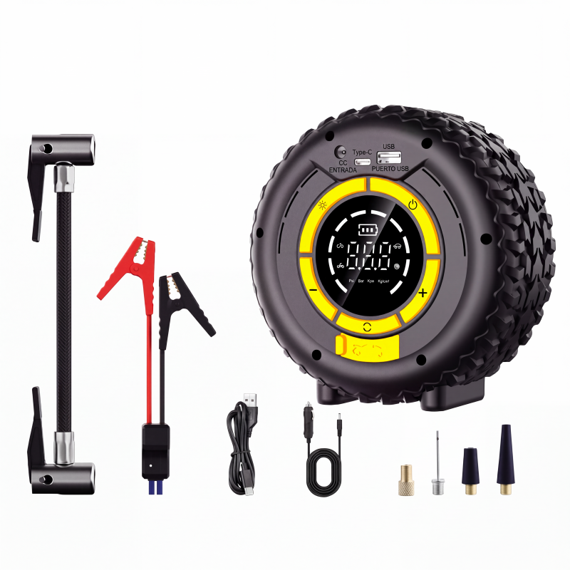 🚗 50% korting! 2-in-1 acculader & bandenpomp – 3-in-1 functie, draadloos & altijd klaar voor noodgevallen! ⚡✨