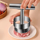 🥩🔪 Steakpers ronde burgervorm | 304 RVS, antiaanbak | Eén druk, perfecte patty | Vaatwasserbestendig | 13,2x17,5x9 cm, 364 g | 50% KORTING!