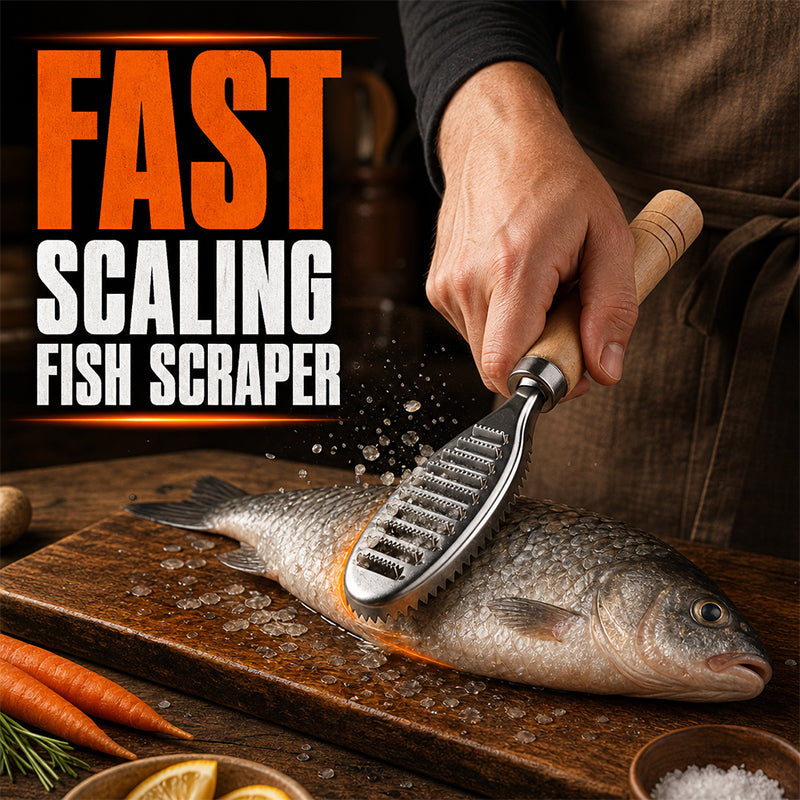 🐟 50% korting! RVS visschubber – verwijdert schubben snel & zonder rommel. Comfortabele houten handgreep, stevig & hygiënisch! 🔪✨