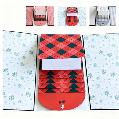 🎄 50% korting! Kerst cadeaubonboekje – waterval ontwerp, creatief & eenvoudig te maken. Perfect voor gepersonaliseerde kerstcadeaus! 🎁✨
