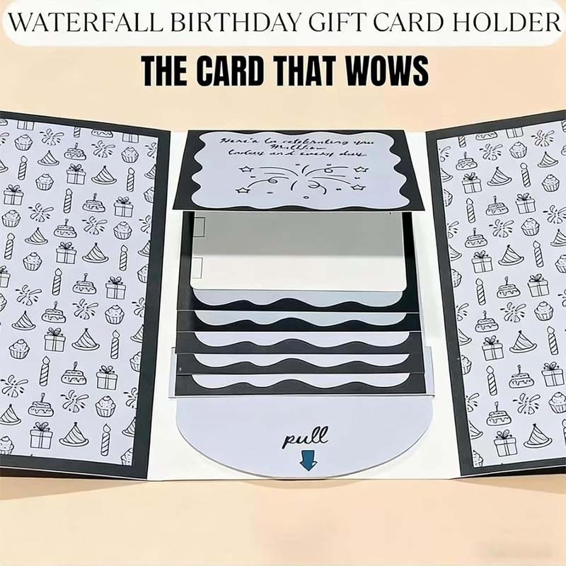 🎄 50% korting! Kerst cadeaubonboekje – waterval ontwerp, creatief & eenvoudig te maken. Perfect voor gepersonaliseerde kerstcadeaus! 🎁✨