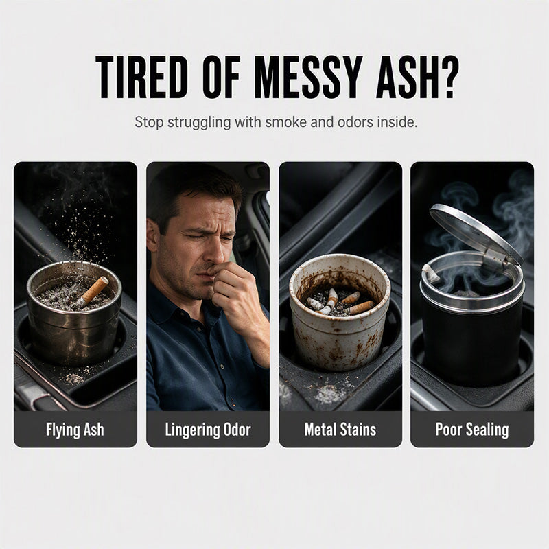 🚬 50% korting! Draaibare auto-asbak – keramische binnenkant, geurbestendig & eenvoudig te reinigen. Rookvrij & stijlvol! 🔄🧼