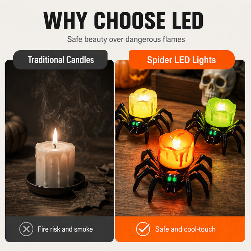Halloween spin-kaars – vlamloos