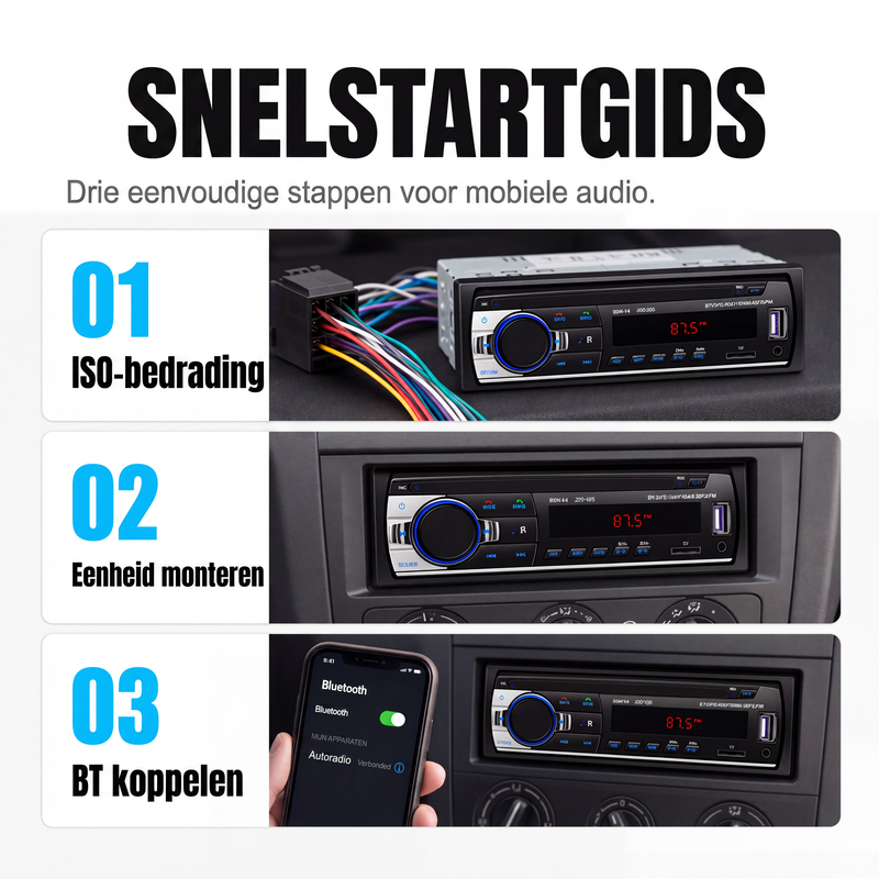 📻50% korting! Moderne autoradio met Bluetooth 5.0 – stabiele verbinding, handsfree bellen & dubbele USB. Upgrade uw autorit! 🚗🔊