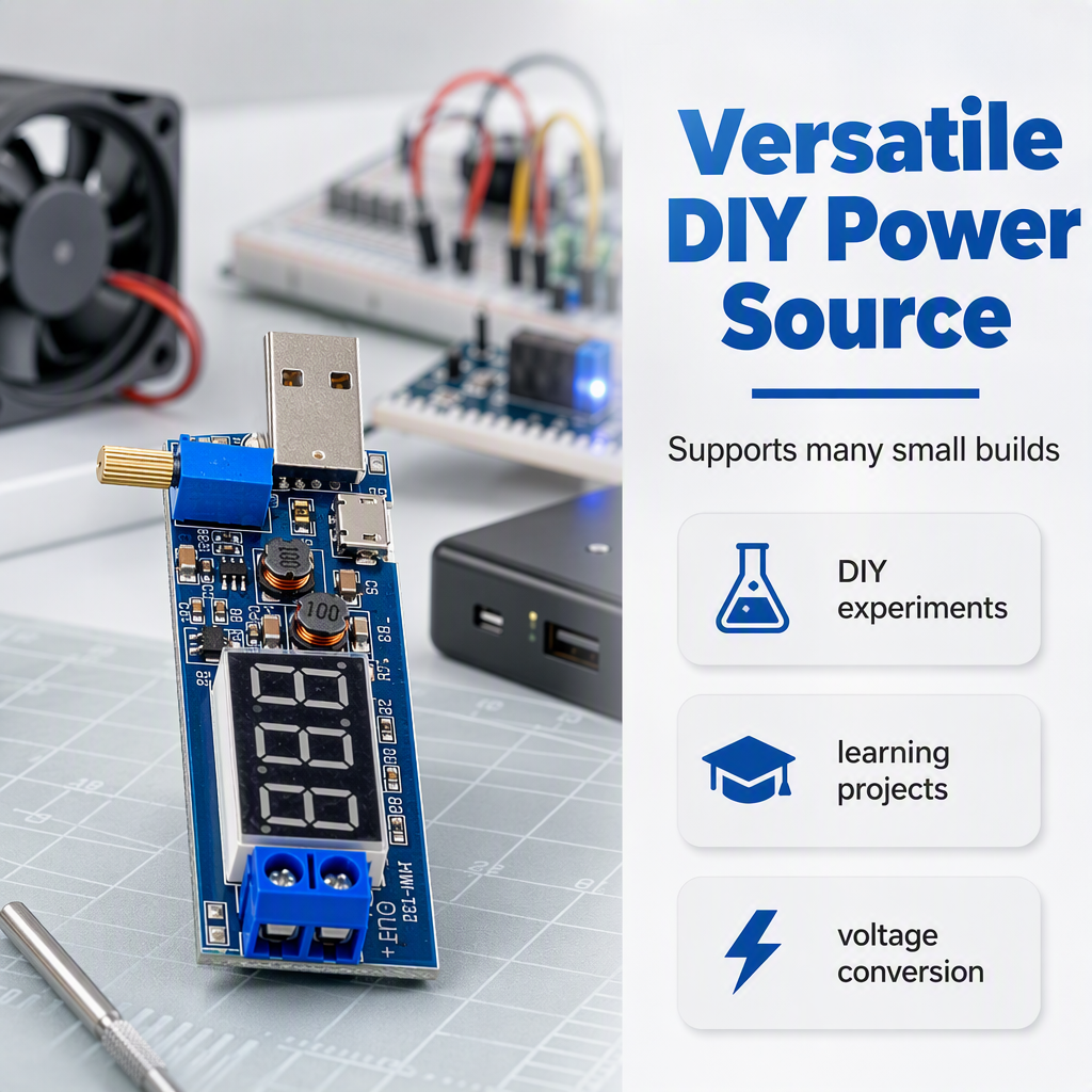 🔌 50% korting! USB instelbare voeding – 1-24V, digitaal display, fijnafstemming. Stabiel & veelzijdig voor elk DIY-project! ⚡🛠️
