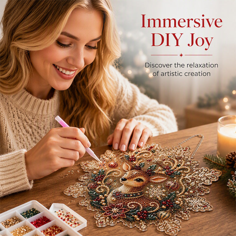 🎄✨ 50% KORTING! DIY Kerst Diamantkunst Hangdecoratie Kit – Maak Zelf Een Sprankelende Kersthanger Voor Een Warme Feestsfeer