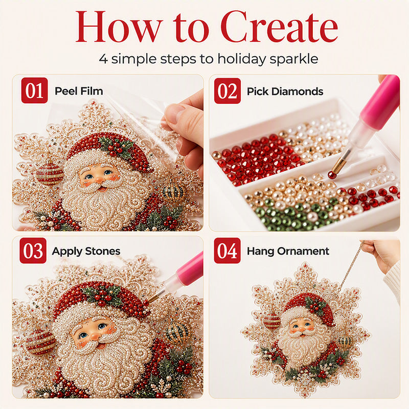 🎄✨ 50% KORTING! DIY Kerst Diamantkunst Hangdecoratie Kit – Maak Zelf Een Sprankelende Kersthanger Voor Een Warme Feestsfeer
