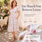 🌸 50 % RABATT | Mühelose Eleganz – Florales V-Ausschnitt-Kleid mit schmeichelhaftem Taillendetail