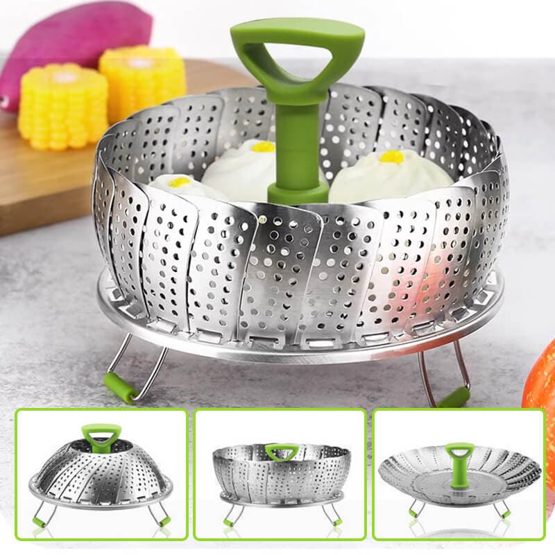 🧑‍🍳keuken artefact🥳Roestvrijstalen opvouwbare groentestomer