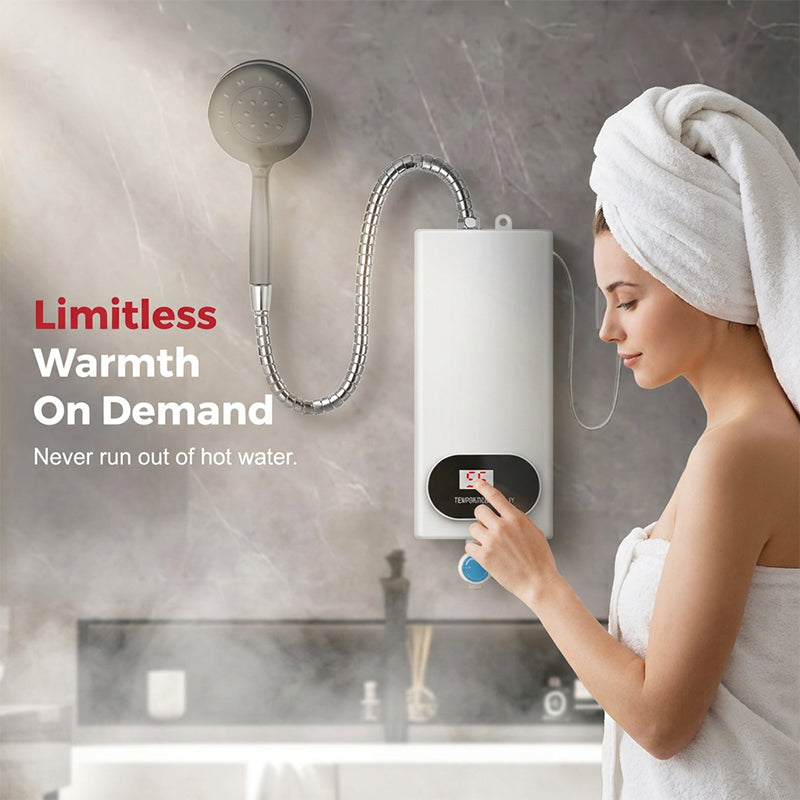 🚰 50% korting! Elektrische waterverwarmer – digitaal display, direct warm water & compact ontwerp. Perfect voor keuken, badkamer & camper! ⚡🔥