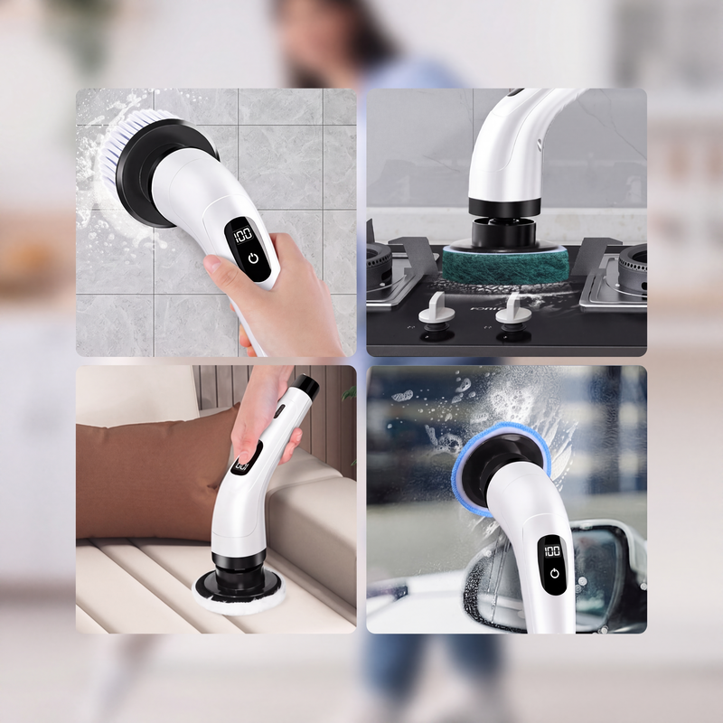🧹 50% korting! Oplaadbare reinigingsborstel – telescoopsteel, 8 opzetstukken & geen gebuk. Maak moeiteloos schoon – overal in huis! ⚡✨