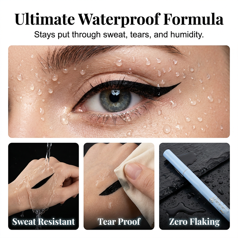 🌸 1+1 GRATIS – Fijne Waterproof Eyeliner Pen | Nauwkeurige Lijn & Strakke Ooglook | Makkelijk Aan Te Brengen