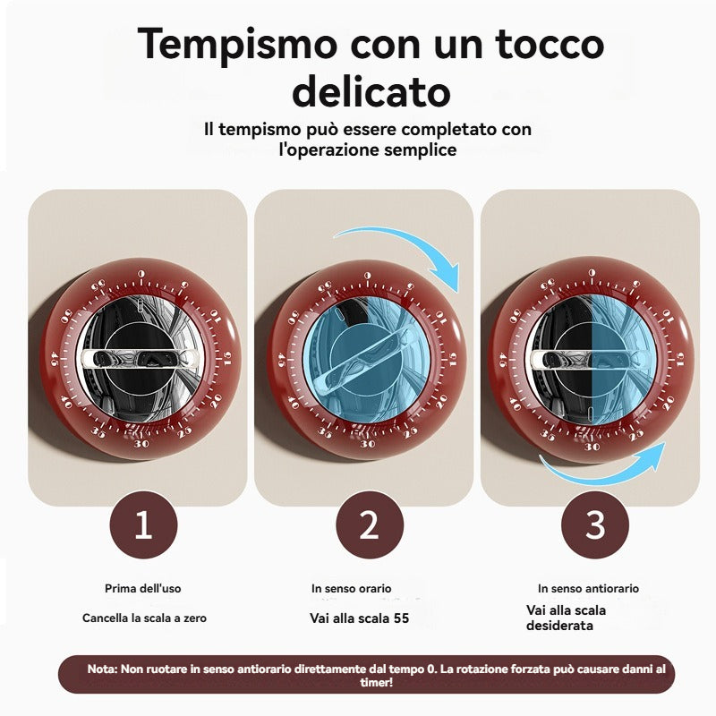 ⏱️Timer a rovescio di precisione di lusso leggero con timer meccanico per frigorifero desktop