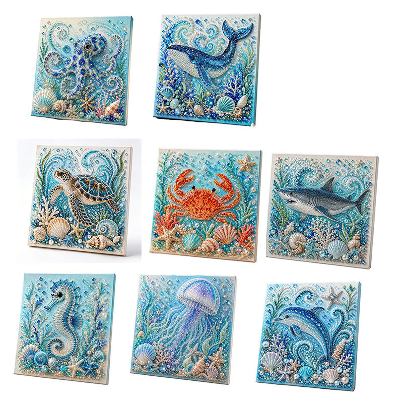 🌊 50% korting! Diamantschilderij zeetafereel – schitterende 3D-textuur, mindfulness & prachtig zeemotief. Perfect handgemaakt cadeau! ✨🎨