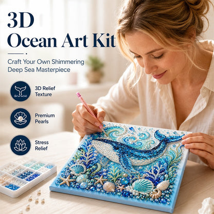 🌊 50% korting! Diamantschilderij zeetafereel – schitterende 3D-textuur, mindfulness & prachtig zeemotief. Perfect handgemaakt cadeau! ✨🎨