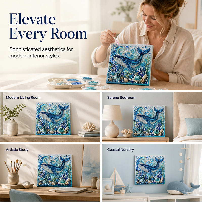 🌊 50% korting! Diamantschilderij zeetafereel – schitterende 3D-textuur, mindfulness & prachtig zeemotief. Perfect handgemaakt cadeau! ✨🎨