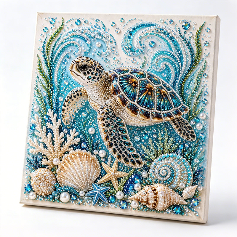🌊 50% korting! Diamantschilderij zeetafereel – schitterende 3D-textuur, mindfulness & prachtig zeemotief. Perfect handgemaakt cadeau! ✨🎨