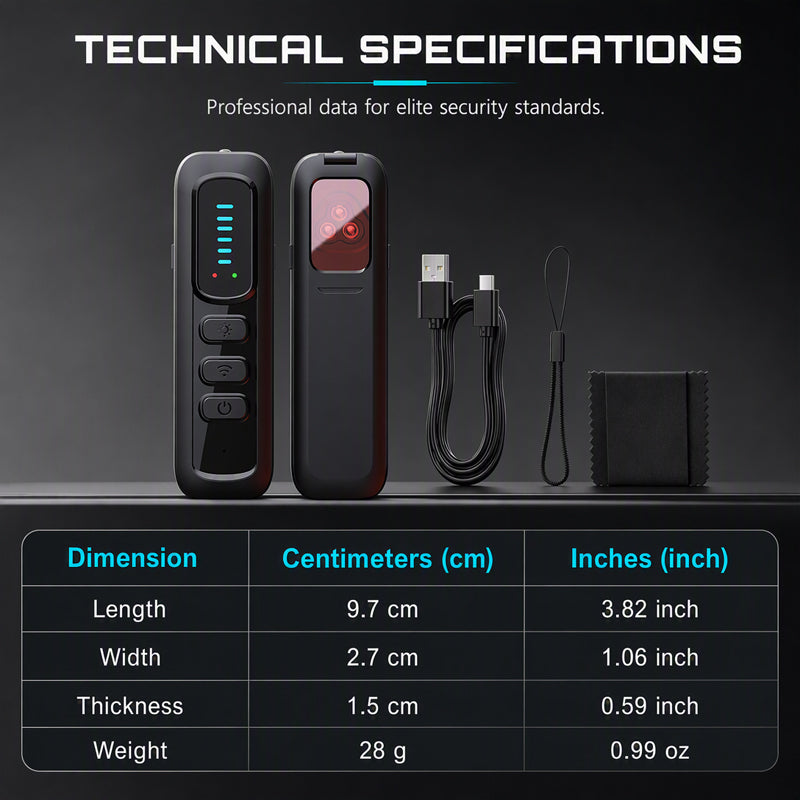 🕵️🔍 50% KORTING! Wordt je stiekem bespied in je hotelkamer of auto? Deze T19 detector spoort élke verborgen camera én GPS-tracker op – 1 MHz tot 6,5 GHz, 25 uur batterij. Jouw privacy, overal beschermd!