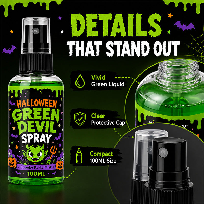 🧪 50% korting! Green Devil Spray – creëer in 1x een griezelige look. Snel & makkelijk voor een eng, groen effect! 👹✨